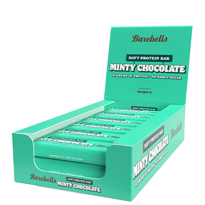 12 x Barebells Soft Bar, 55 g, Minty Chocolate