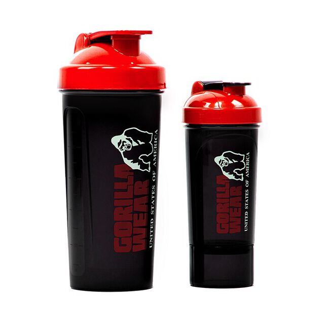 Shaker XXL Svart/Röd 1000 ml