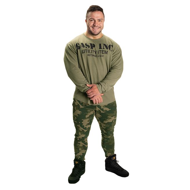 Thermal Gym Sweater, Washed Green