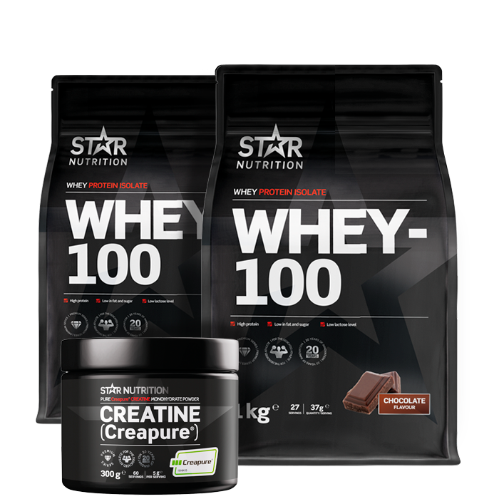 2 x Whey-100 Vassleprotein + Kreatin Creapure®
