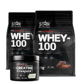 2 x Whey-100 Vassleprotein + Kreatin Creapure®