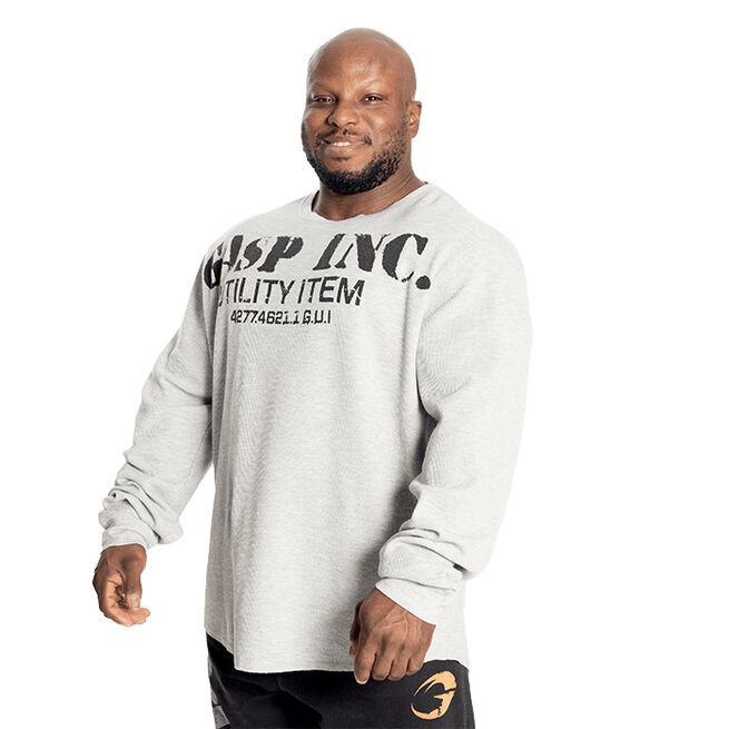 Thermal Gym Sweater, Grey Melange