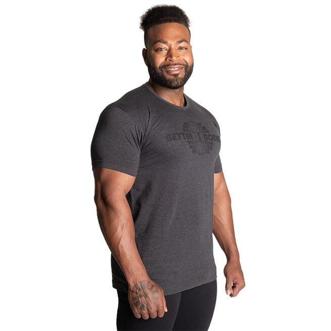 Better Bodies Recruit Tee, Dark Grey Melange