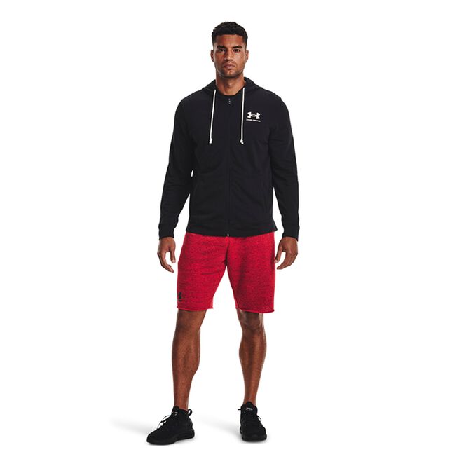 UA Rival Terry LC Full Zip, Black/Onyx White