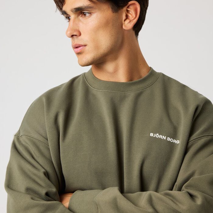 Borg Oversized Sweatshirt Gr&ouml;n