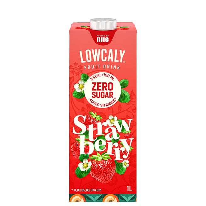 Lowcaly Fruktdryck 1000 ml Strawberry