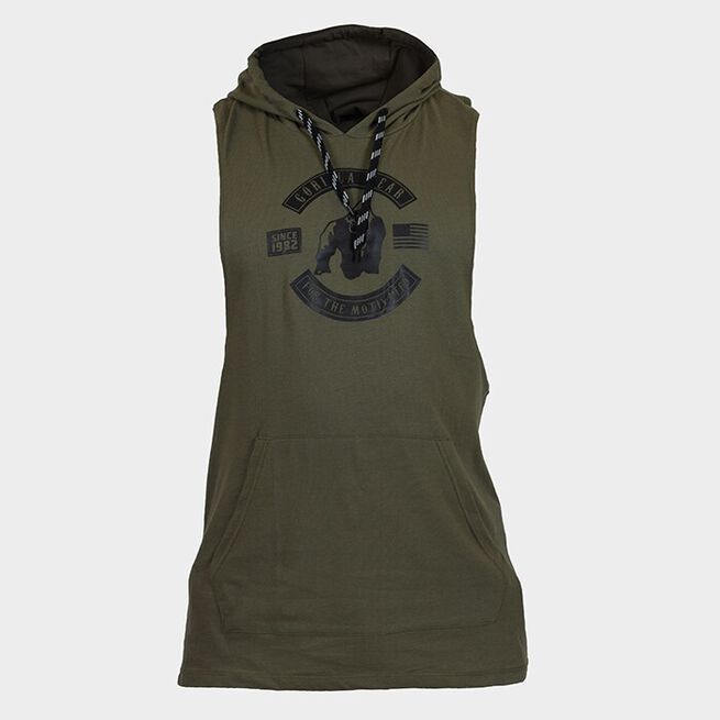 Lawrence Hooded Tank Top, Army, XXL 