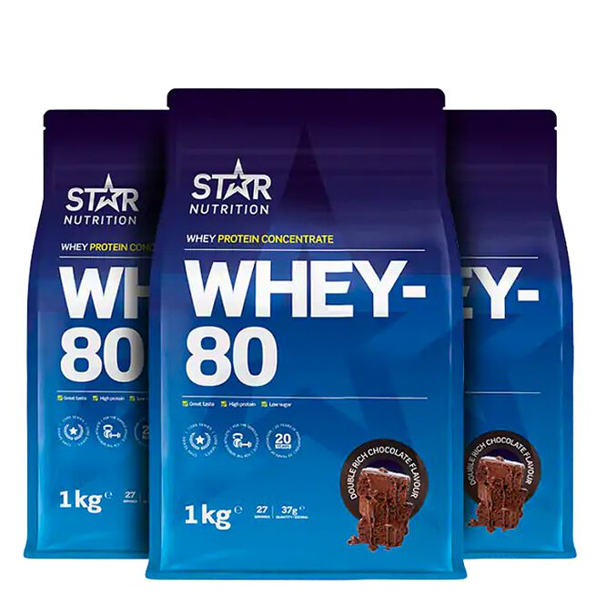 Mix&Match: 3 x Whey-80 Vassleprotein 1 kg