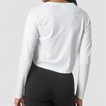 Stride Cropped Long Sleeve, White
