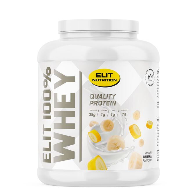 ELIT 100% Whey Vassleprotein 2000 g Banana