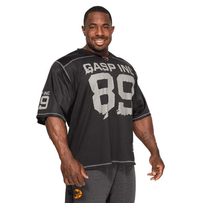 Gasp No1 Football Tee, Black