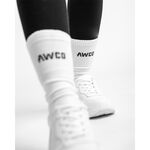 AWCO Logo Tube Socks, White, 38-42