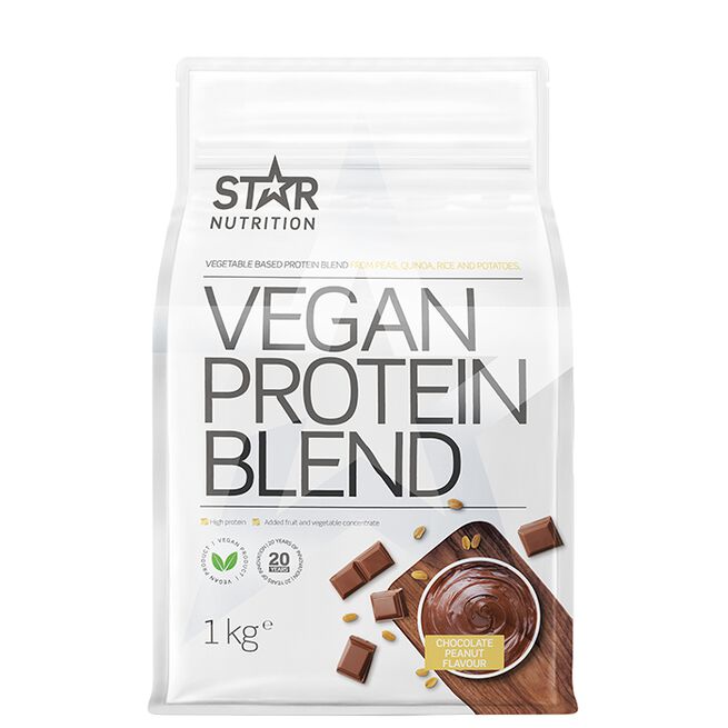 Egen metodologi involveret Köp Vegan Protein Blend, Chocolate Peanut, 1 kg (NEW) - Gymgrossisten.com