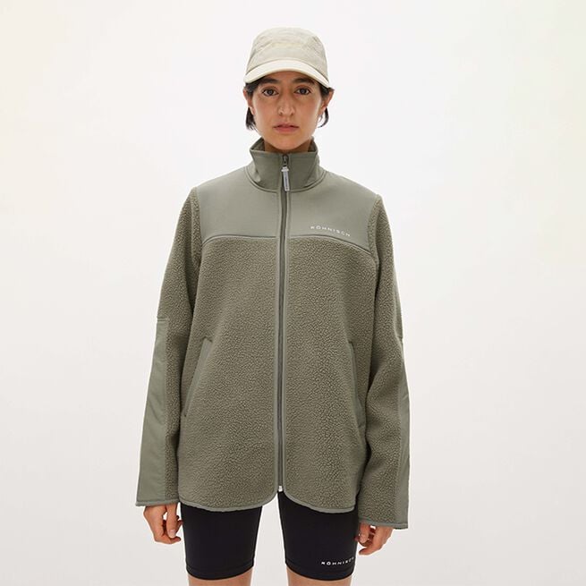 Röhnisch Phoebe Pile Jacket, Vetiver Green