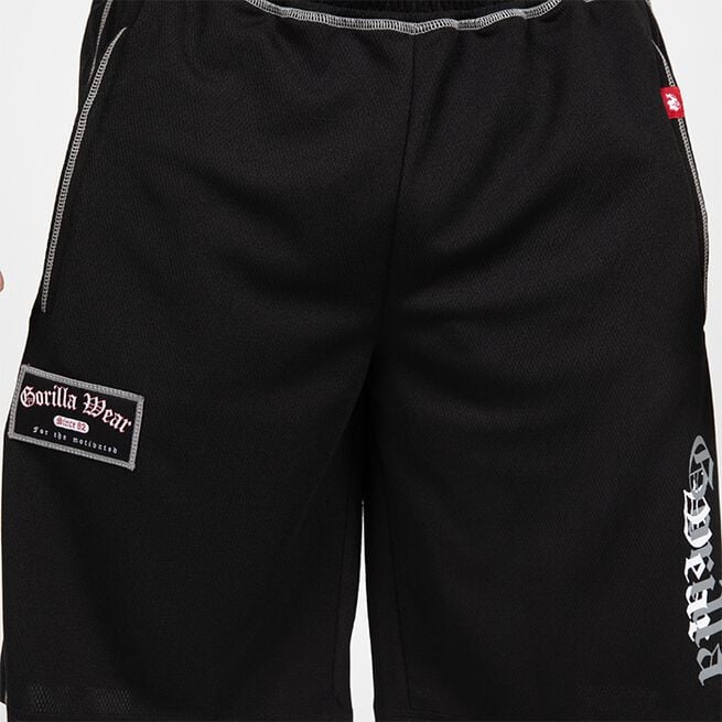 Marlow Mesh Shorts Svart Grå