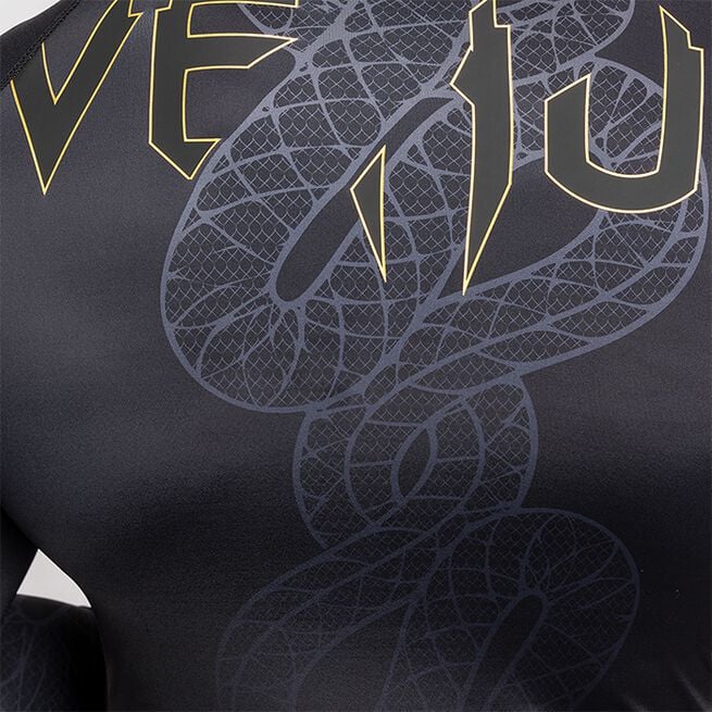 Serpenti Rashguard Lång Ärm Svart Silver Guld