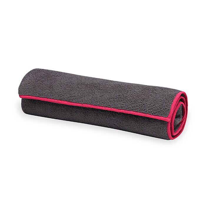 Yoga Hand Towel Frost Grey/Fuchsia Red