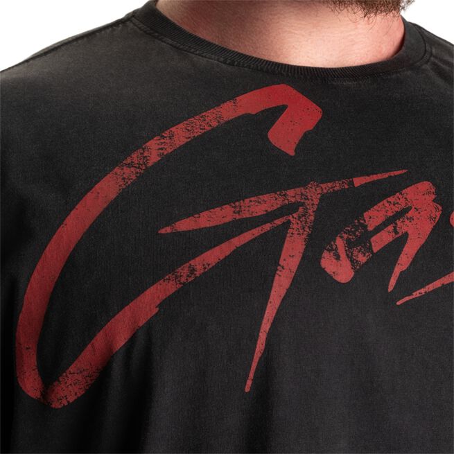 Vintage Original T-shirt Tvättad Svart Röd