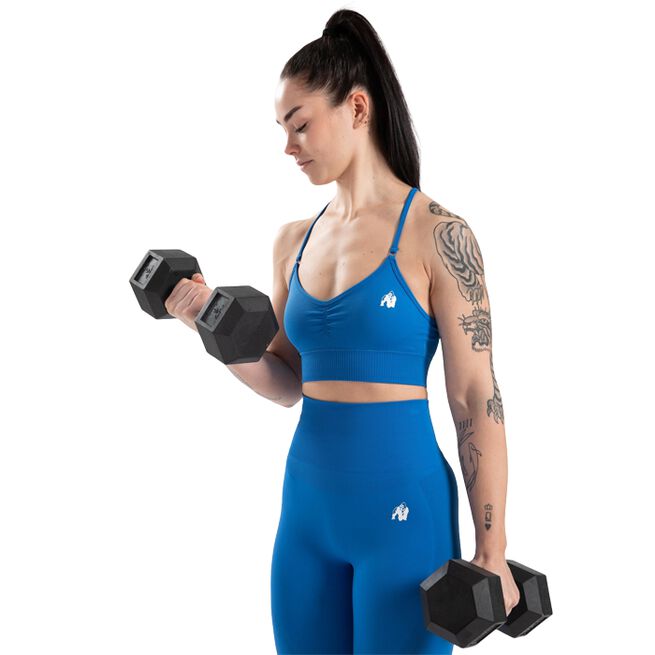 Olivia Seamless Sports Bra, Blue