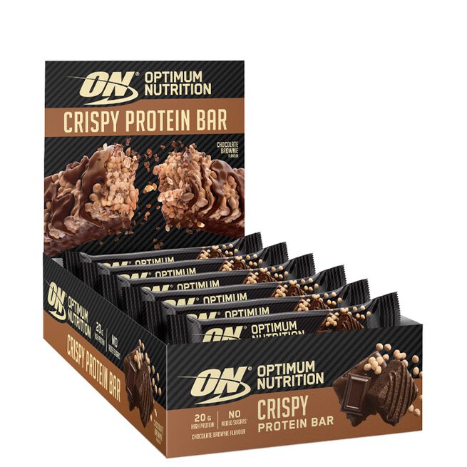 10 x Optimum Protein Crisp Bar, 65 g, Chocolate Brownie 