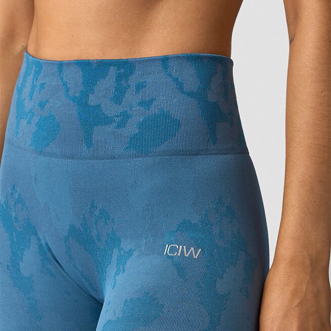 Camo Seamless Tights, Light Teal