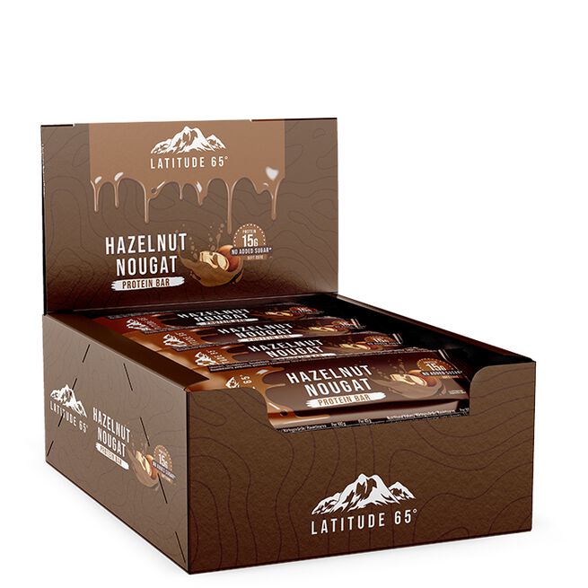 12 x Latitude 65 Protein Bar, 45 g Hazelnut