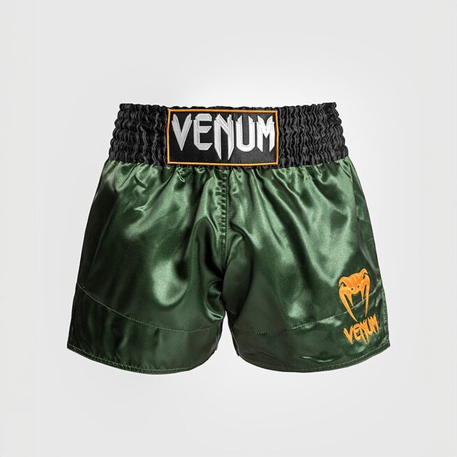 Classic Muay Thai Shorts Grön/Svart/Guld