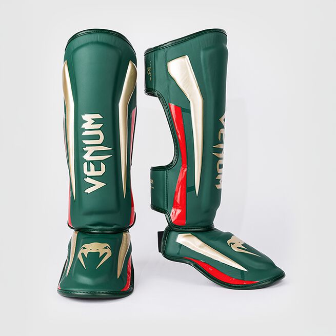 Venum Elite Shin Guards Green