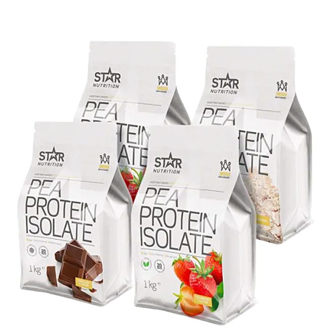 Mix&Match: 4 x Pea Protein Isolate Ärtproteinisolat 1 kg
