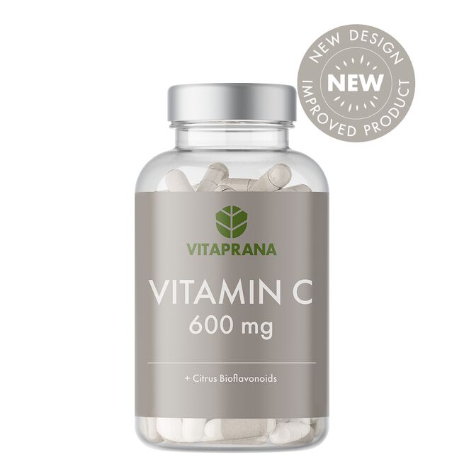 Vitaprana Vitamin C 600 mg + Bioflavonoids, 100 caps 