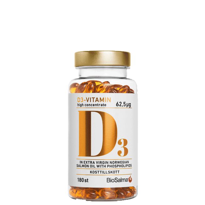 D3-vitamin + Laxolja 180 kapslar