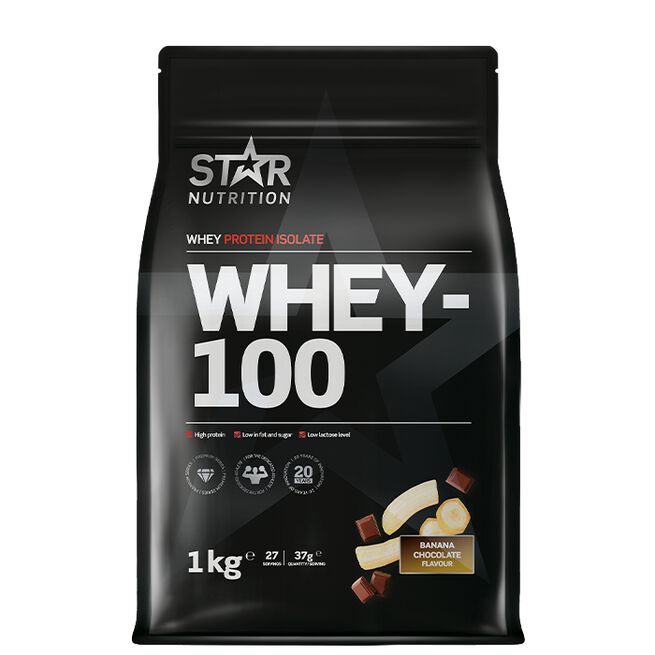Whey-100 Vassleprotein 4 kg Banana Chocolate