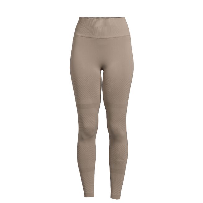 Seamless Blocked Tights, Taupe Grey, M 