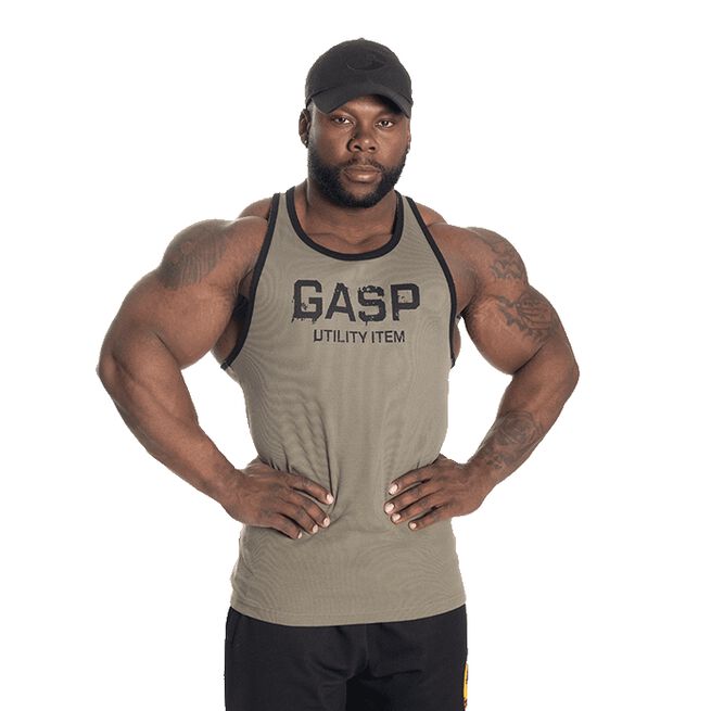 Ribbed T-back, Washed Green