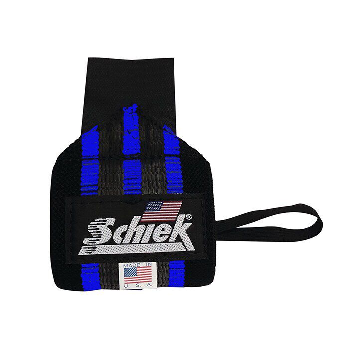Heavy Duty Rubber Reinforced Wrist Wraps 45 cm Svart/Bl&aring;