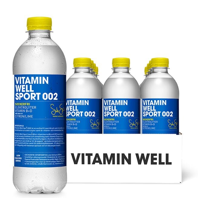 12 x Vitamin Well Vitamindryck 500ml Sport 002 Citron/Lime