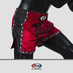 Fairtex BS1703, Muay Thai Shorts, Red/Black, L 