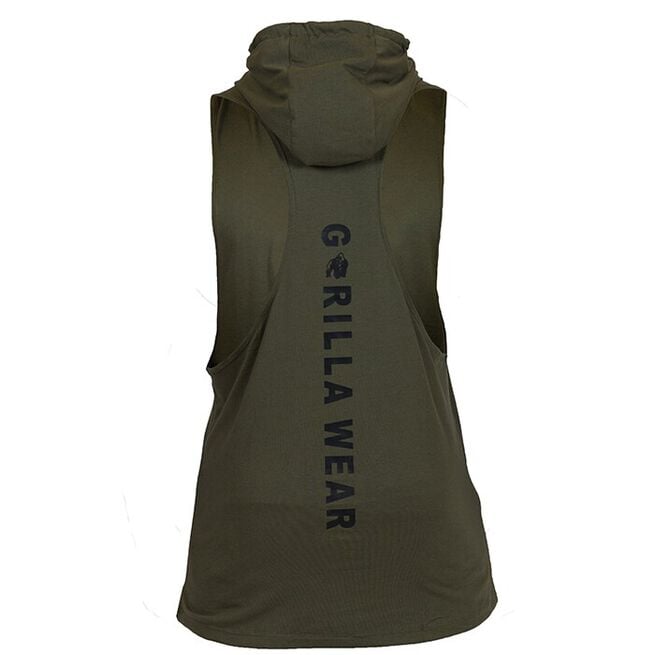 Lawrence Hooded Tank Top, Army, S 