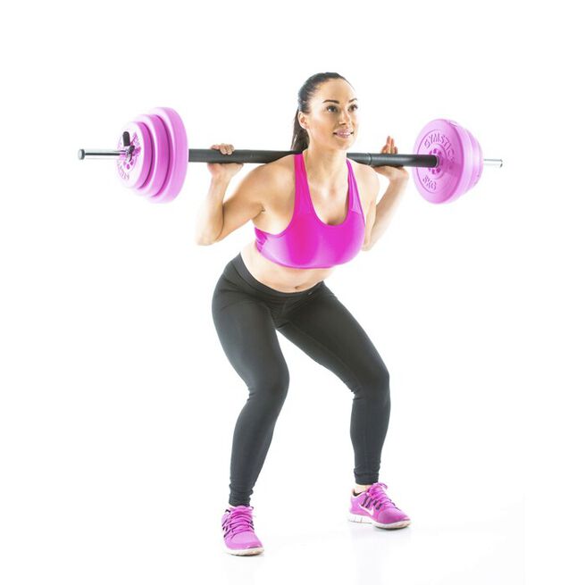 Skivstångsset Rosa 20 kg