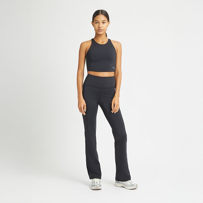Flattering High Waist Pants Svarta