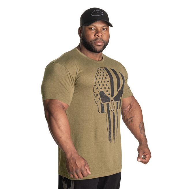 Skull Standard Tee, Army Green Melange