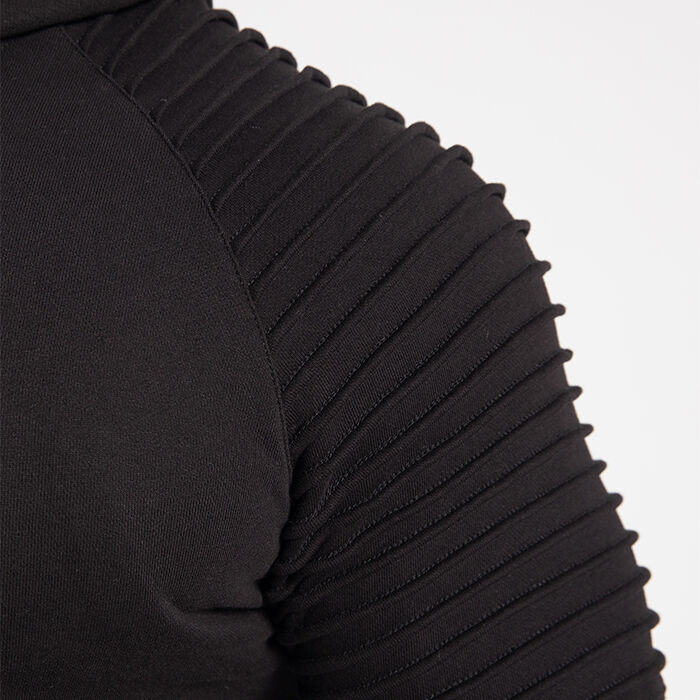 Georgia Zipped Hoodie, Black