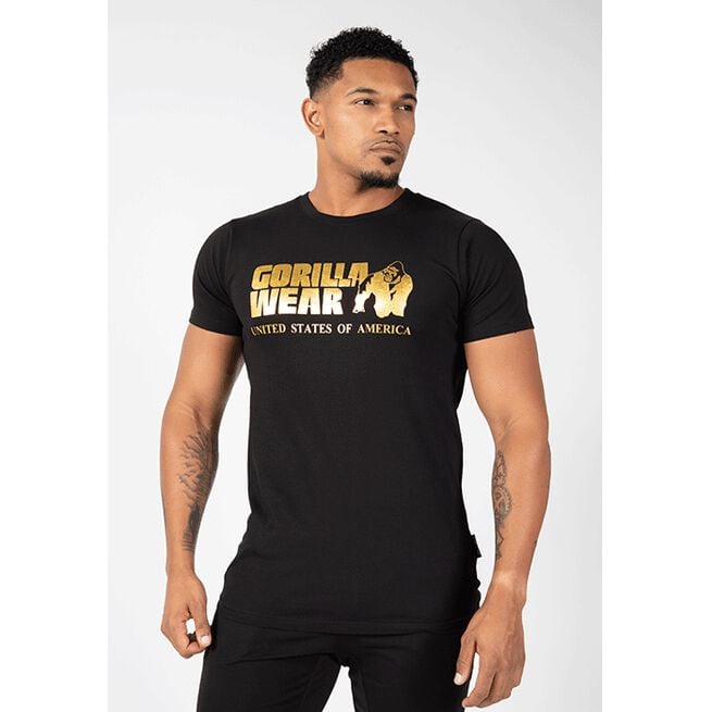 Classic T-Shirt, Black/Gold, S 