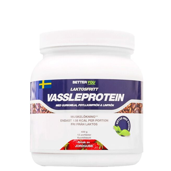 Laktosfritt Vassleprotein 400 g Jordgubb
