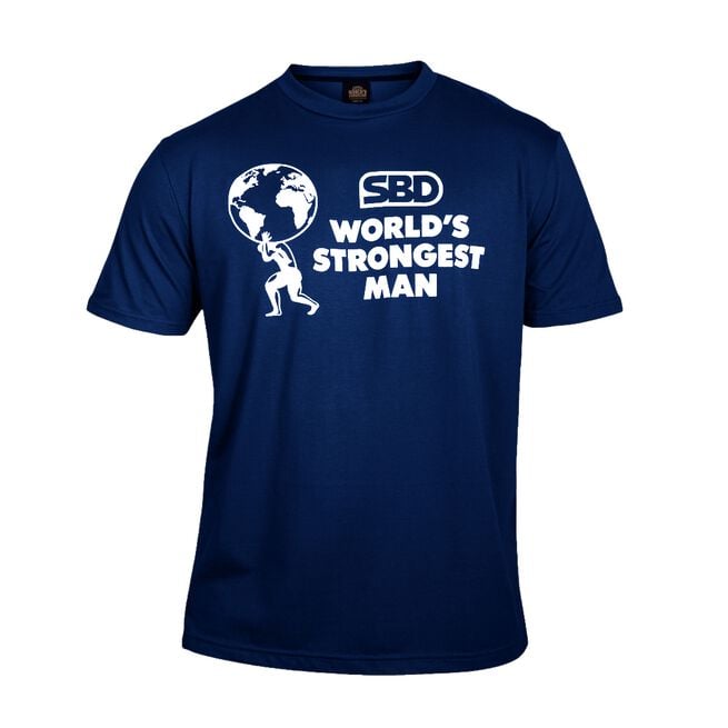 SBD World's Strongest Man T Shirt Dam Blå