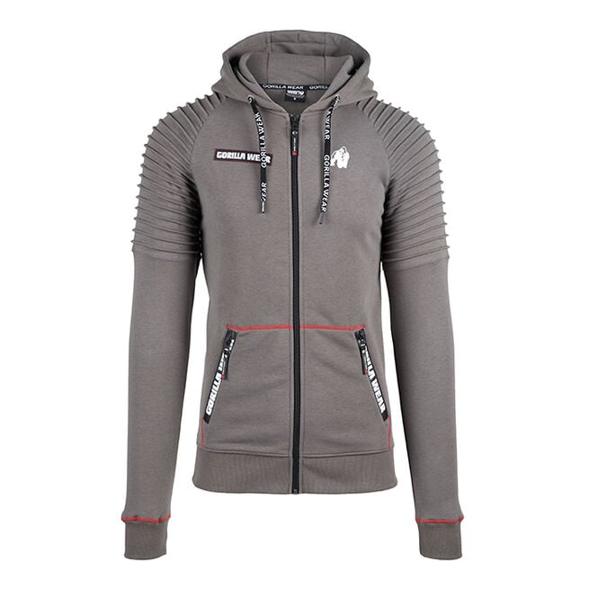 Georgia Zipped Hoodie, Grey