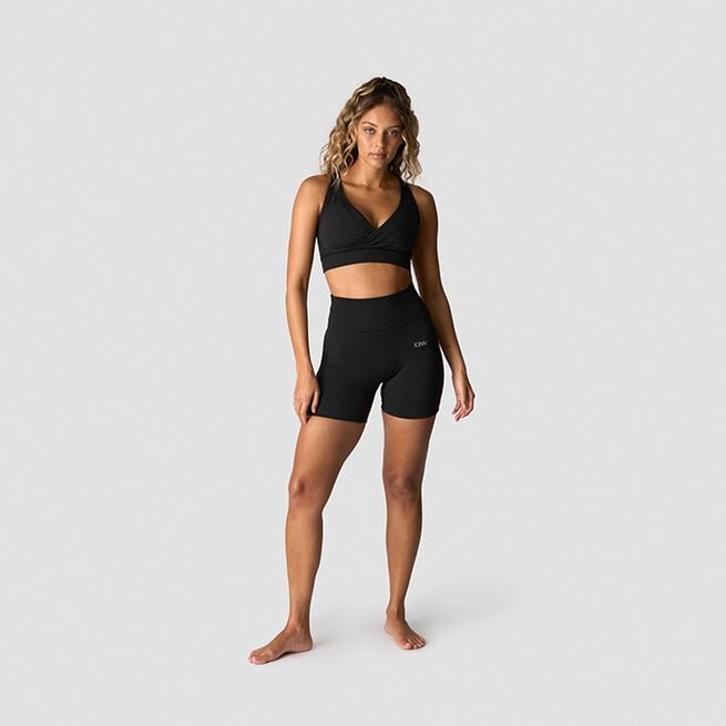 Soft Seamless Shorts Svart