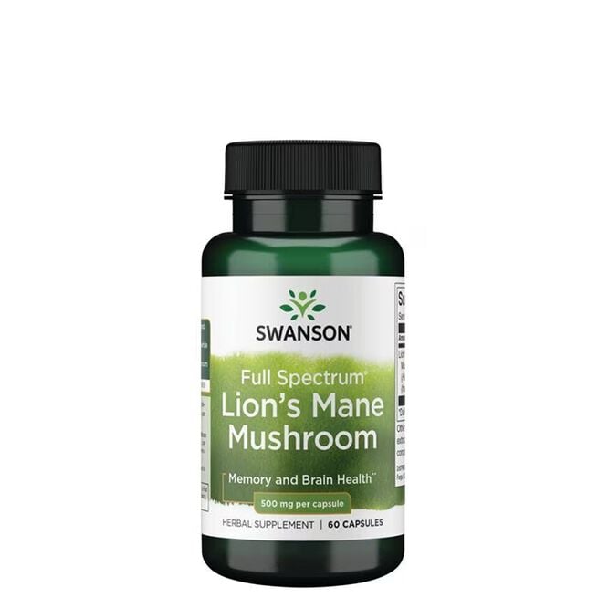 Full Spectrum Lion's Mane Mushroom 500 mg 60 kapslar