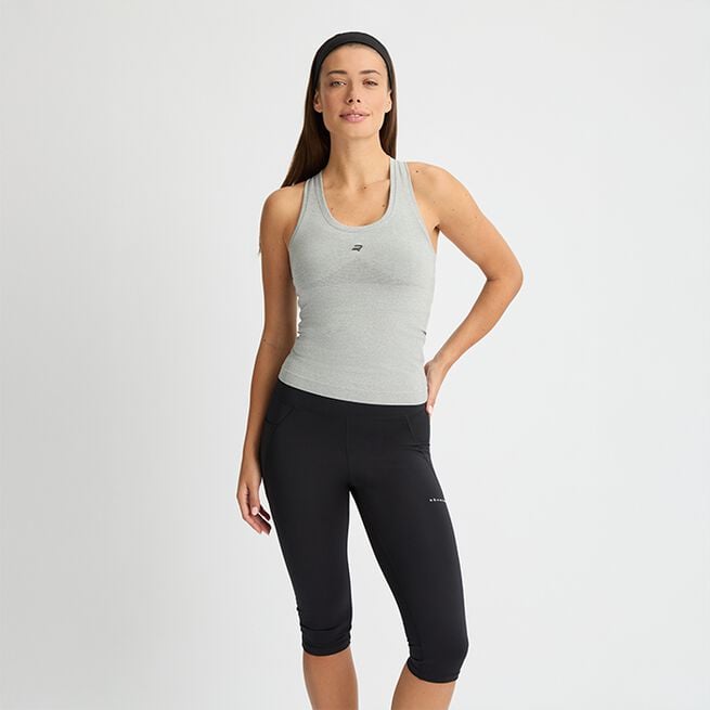 Seamless Flex Tank. Grey Melange, S