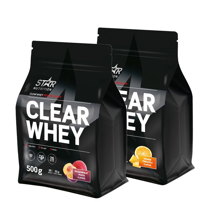 2 x clear Whey Vassleprotein 500 g